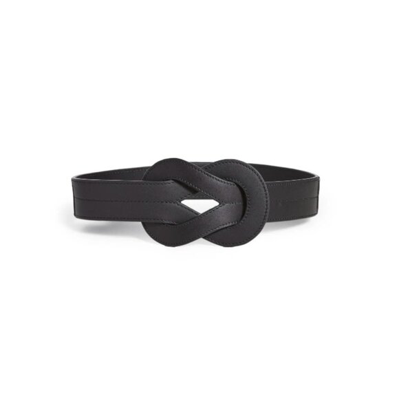 Zimmermann Interlocked Waist Belt Womens Small Medium Black Leather Interlocking - Picture 1 of 12